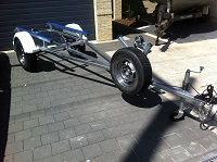 Custom made boat trailer